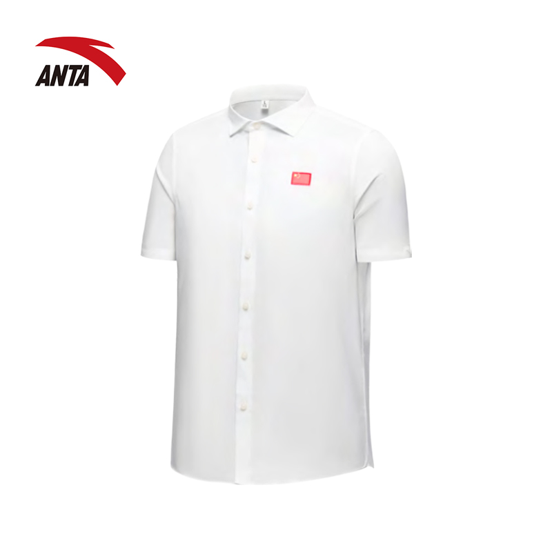 安踏國(guó)家隊(duì)國(guó)服官員款短袖抗菌免熨燙襯衫462520111-1